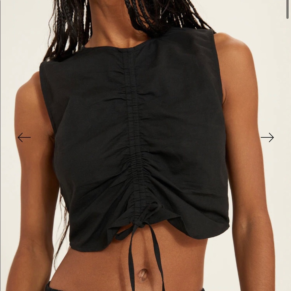 Something Navy Cinched Top